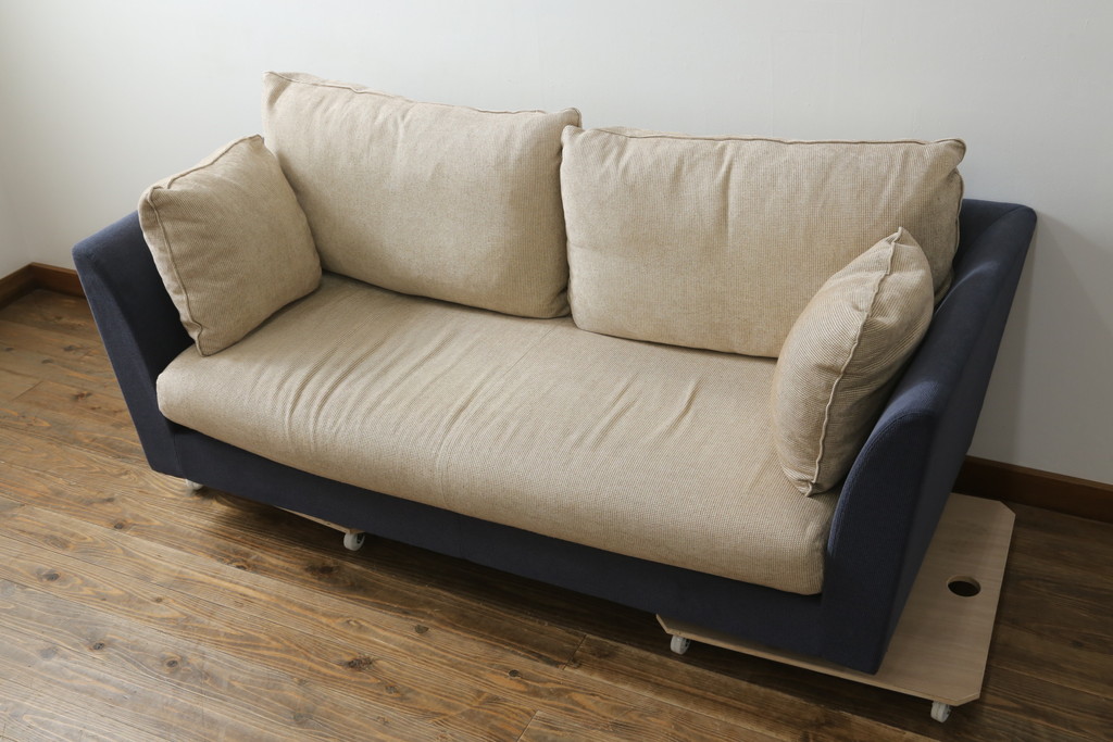 中古　arflex(アルフレックス)　A・SOFA MEDIUM 10(エー・ソファ ミディアム)　W2LR　ワイド2人掛アームソファ(2.5人掛けソファ、2人掛けソファ、二人掛け、2P)(定価約50万円)(R-075834)