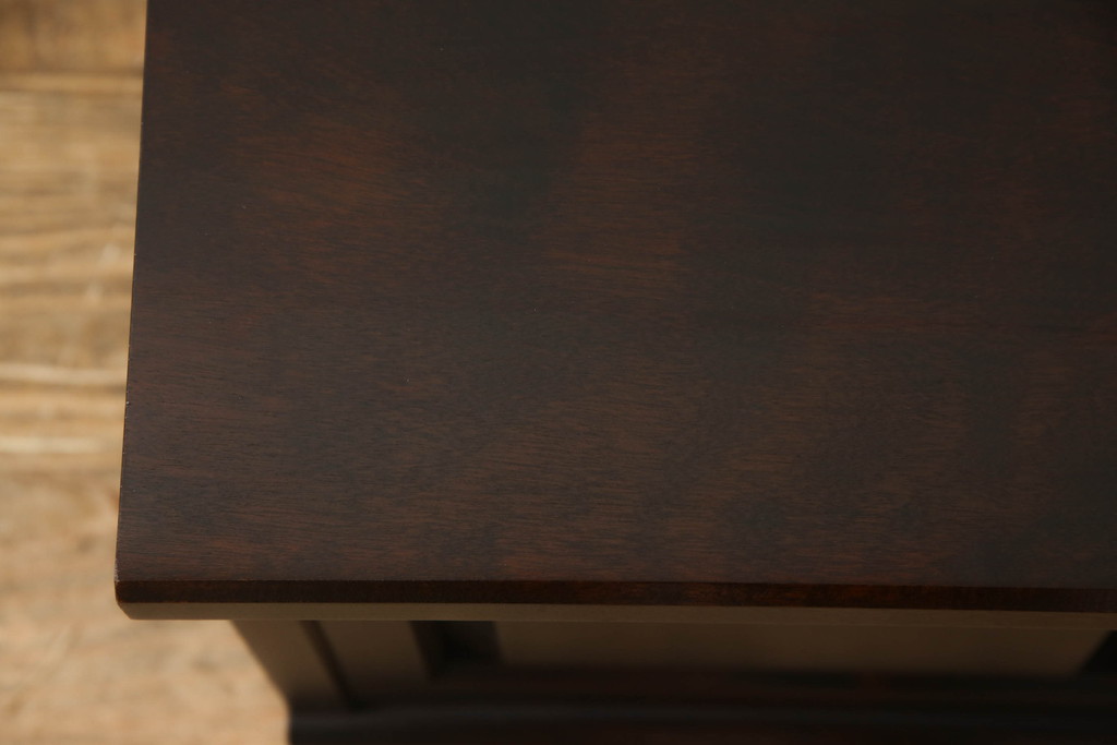 中古　希少　絶版品　北海道民芸家具　上品な佇まいと美しい木目が魅力の収納ボックス(ブランケットボックス、ベンチチェスト、コファ)(R-062228)