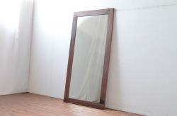 中古　希少な廃番品　ACME Furniture(アクメ ファニチャー)　古材のような風合いが素敵なミラー(姿見、ウォールミラー、壁掛け鏡、店舗什器)(定価約5万円)(R-082589)