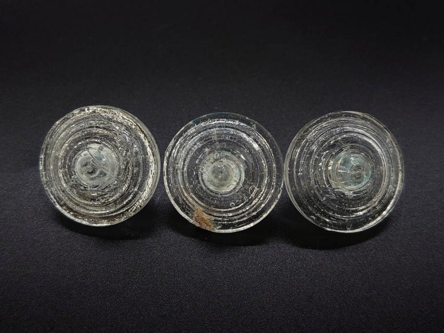 昭和初期　独楽　ガラス　懐かしさが溢れるミニチュアこま21点セット(花型、おもちゃ、玩具、サイコロ、硝子)(R-082895)