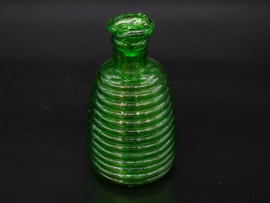 当時物　醤油差し　プレスガラス　時代を重ねた趣あるガラス瓶5点セット(オリンピック、五輪、醤油瓶、しょうゆ差し、調味料入れ、ソース、硝子、和ガラス)(R-082896)