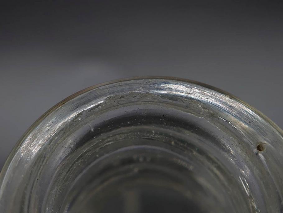 当時物　醤油差し　プレスガラス　時代を重ねた趣あるガラス瓶5点セット(オリンピック、五輪、醤油瓶、しょうゆ差し、調味料入れ、ソース、硝子、和ガラス)(R-082896)