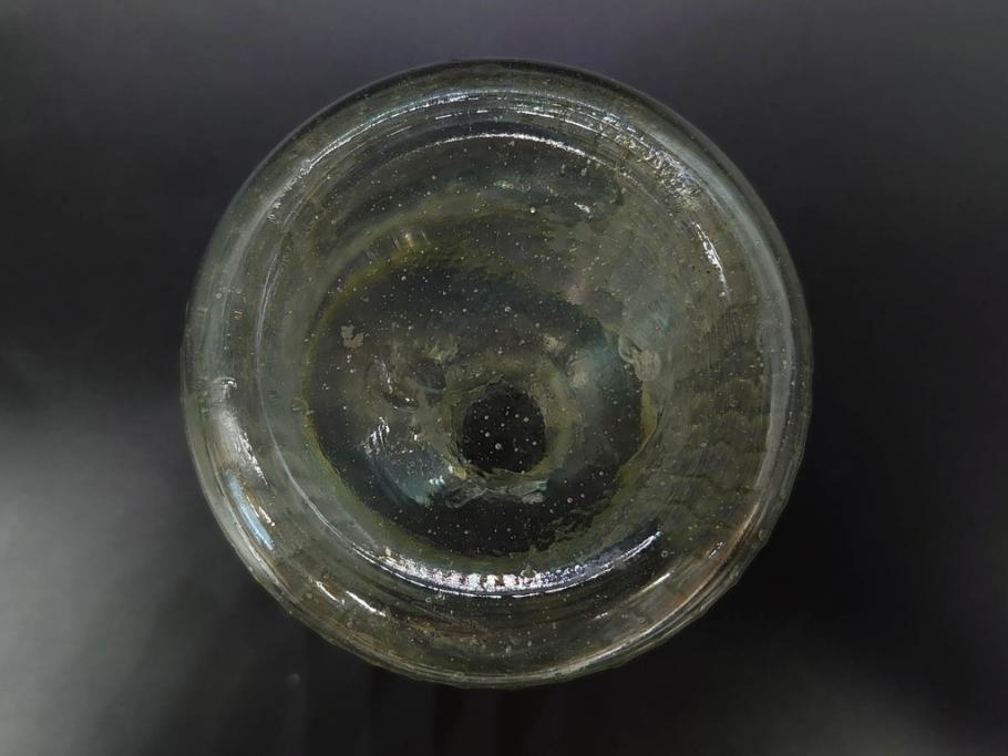 当時物　醤油差し　プレスガラス　時代を重ねた趣あるガラス瓶5点セット(オリンピック、五輪、醤油瓶、しょうゆ差し、調味料入れ、ソース、硝子、和ガラス)(R-082896)