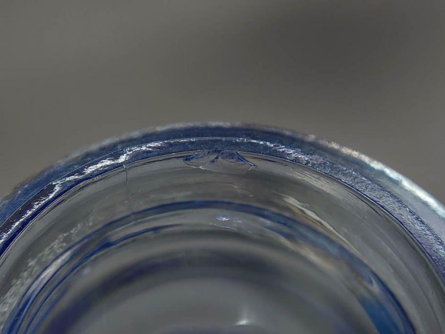 昭和初期　プレスガラス　上品なデザインが魅力のガラス瓶5点セット(バーマカレー、醤油瓶、調味料入れ、硝子)(R-082897)