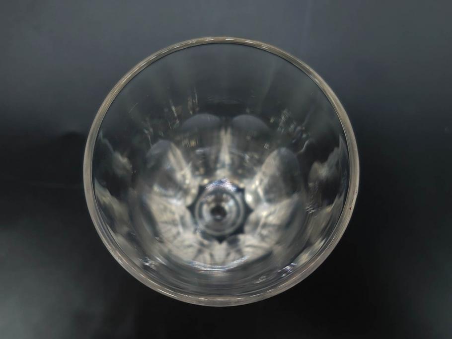 大正〜昭和初期　ガラス　切子　上品な佇まいのグラス10客セット(花、リキュール、ショット、酒器、酒杯、硝子、和ガラス)(R-082899)