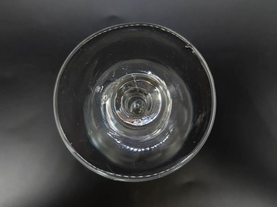 大正〜昭和初期　ガラス　切子　上品な佇まいのグラス10客セット(花、リキュール、ショット、酒器、酒杯、硝子、和ガラス)(R-082899)