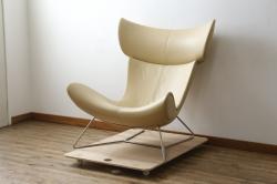 中古　美品　BoConcept(ボーコンセプト)　SQUILLA(スキラ)　インテリアのアクセントになる本革ラウンジチェア(レザー、1Pソファ、一人掛け、1人掛け、椅子、イス、北欧)(R-082840)