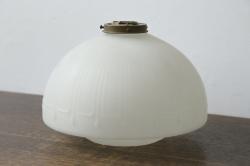和製アンティーク　乳白色のエンボス　かわいらしいフォルムの照明カバー(ペンダントライトカバー、ペンダントランプカバー、天井照明カバー、吊り下げ照明カバー、電笠)(R-082908)