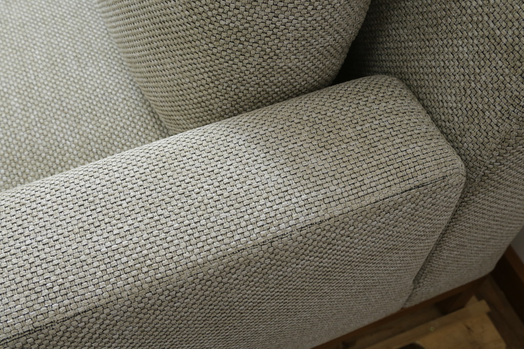 中古　美品　旭川家具　CONDE HOUSE(カンディハウス)　川上元美デザイン　クォード　ウォールナット　落ち着いた雰囲気が素敵な1Pソファ(椅子、イス、アームチェア、一人掛け、1人掛けソファ)(現行定価約66万円)(R-082905)