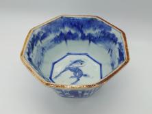 香蘭社　染錦　磁藝工房謹製　丁寧に絵付けされた鮮やかな花たちがアクセントになる茶器セット(茶器揃、急須、湯呑み5客、湯のみ、茶道具、和食器、共箱付き、磁芸工房)(R-072302)