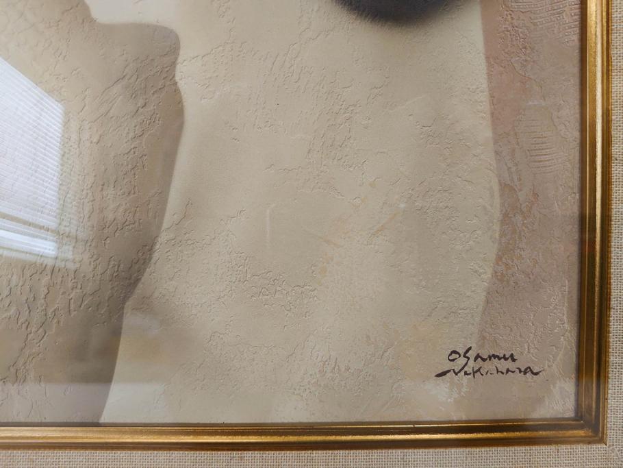 真作　中原脩　「少女」　F6(6号)　絵画(油彩、油絵、人物画、サイン入り、額装、外箱付)(R-082920)