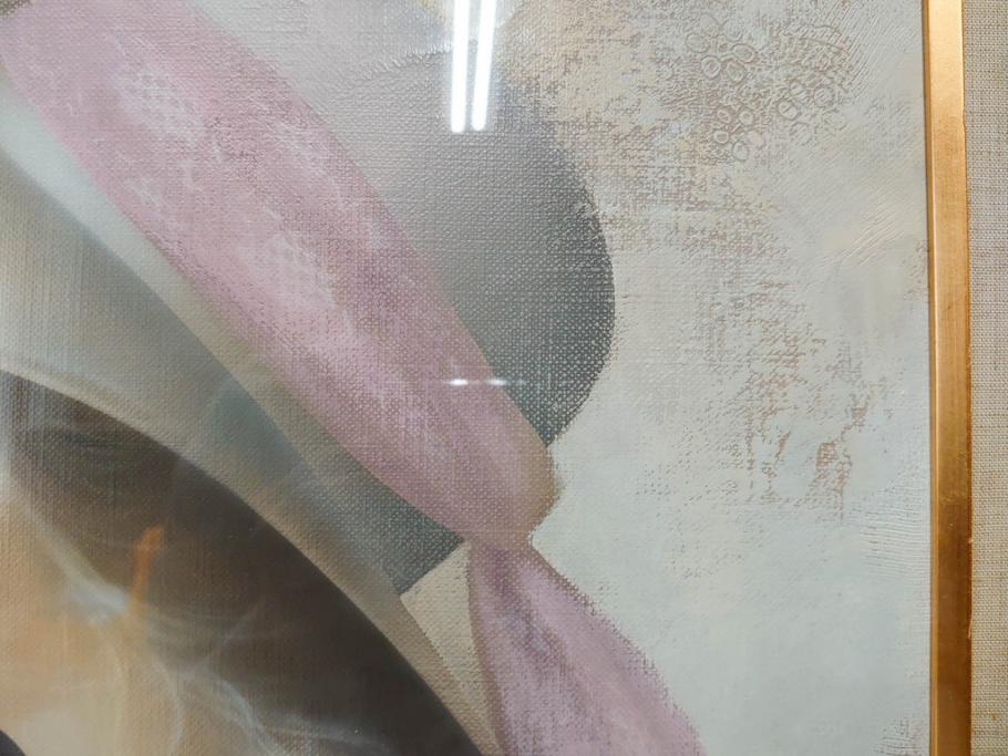 真作　中原脩　「帽子の女」　F8(8号)　絵画(油彩、油絵、人物画、美人画、サイン入り、額装、外箱付)(R-082921)