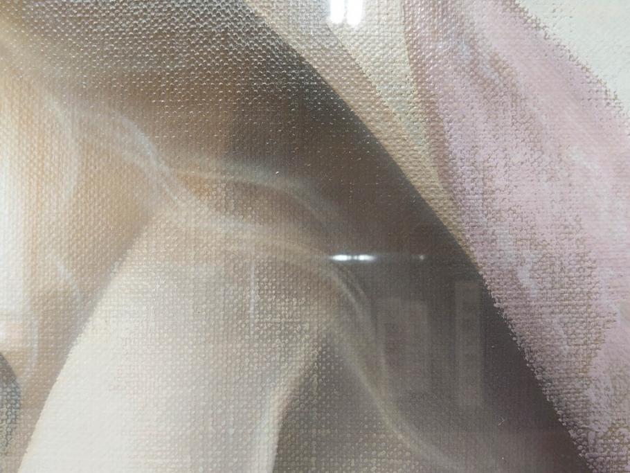 真作　中原脩　「帽子の女」　F8(8号)　絵画(油彩、油絵、人物画、美人画、サイン入り、額装、外箱付)(R-082921)