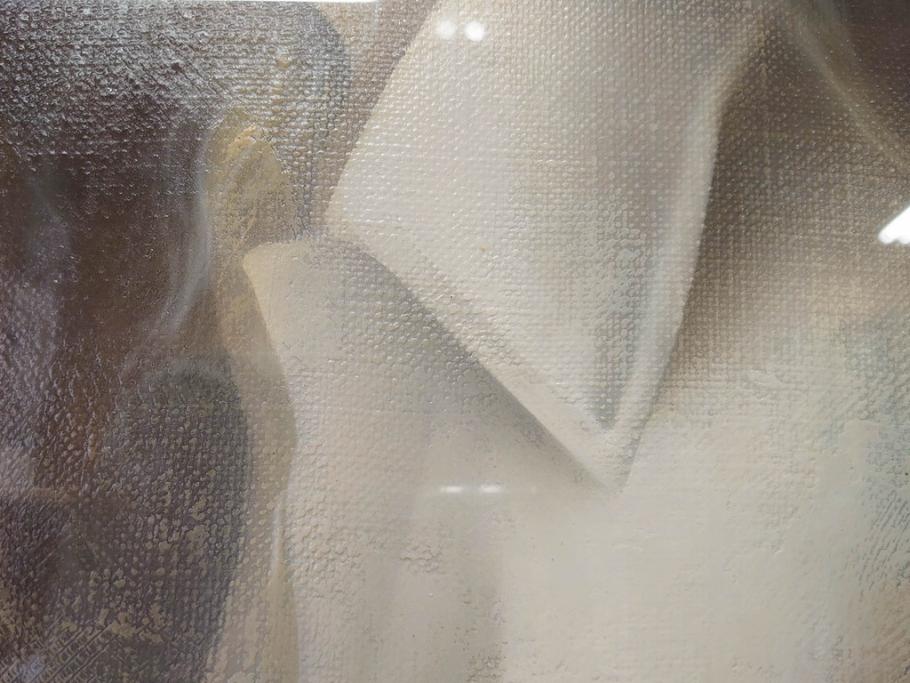 真作　中原脩　「帽子の女」　F8(8号)　絵画(油彩、油絵、人物画、美人画、サイン入り、額装、外箱付)(R-082921)