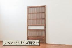アンティーク建具　ノスタルジックな雰囲気溢れるガラス戸2枚セット(引き戸)(R-072531)