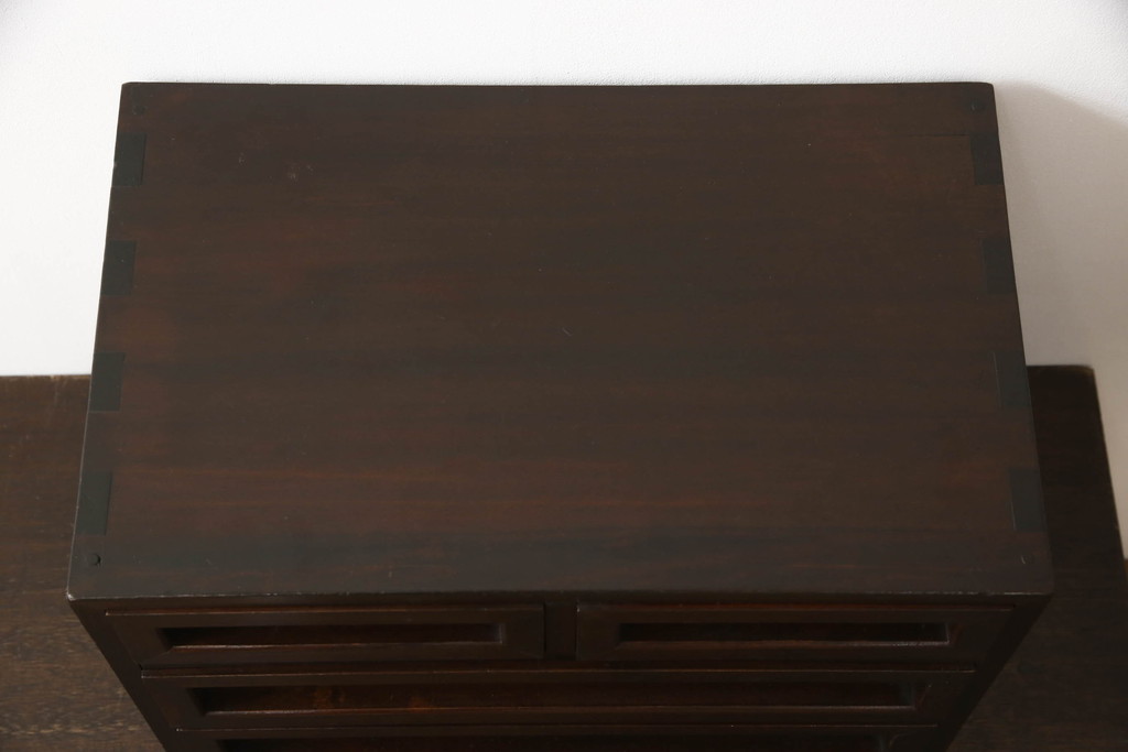 和製ビンテージ　松本民芸家具　#523型小抽斗　高山デザイン　上品な佇まいが魅力の小引き出し(チェスト、卓上収納、小物収納、ヴィンテージ)(R-067512)