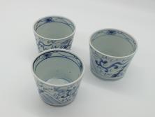 松竹梅文　蒔絵　木製　吸物椀5客セット(共箱付き、和食器、漆器、黒漆、お椀)(R-063273)