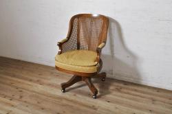 中古　美品　DREXEL HERITAGE JAPAN(ドレクセルヘリテイジジャパン)　Cameo Classics(キャメオクラシックス)　エレガントで格調高い雰囲気漂うデスクチェア(回転チェア、回転椅子、アームチェア、イス、椅子)(R-074082)