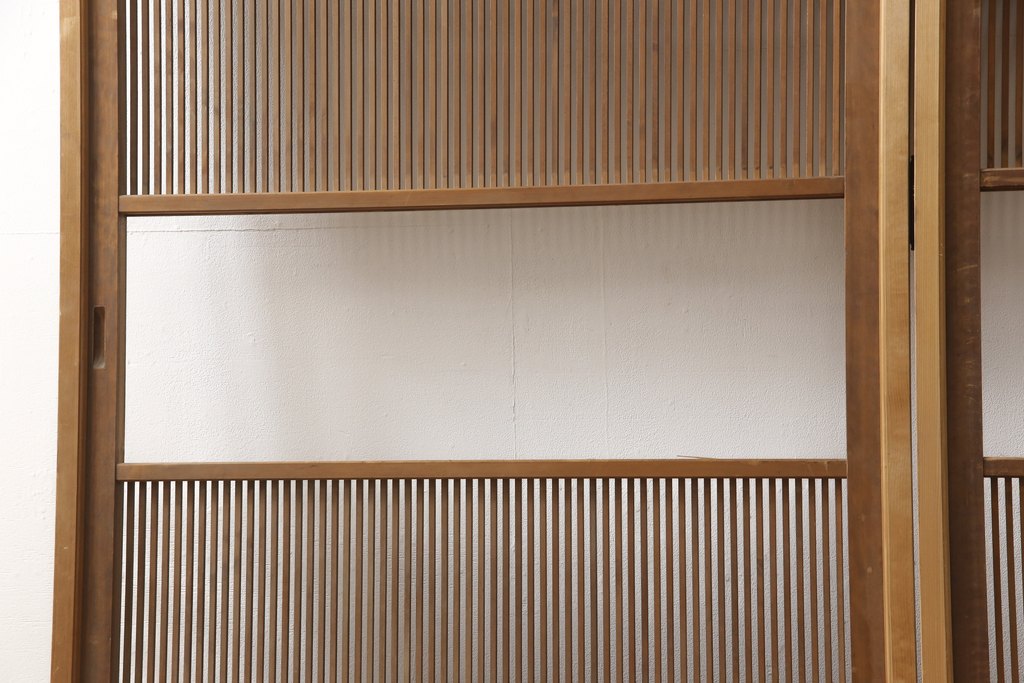 アンティーク建具　上質な和を演出してくれる格子戸リメイク衝立て(パーテーション、つい立て)(R-057482)