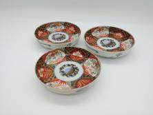 明治～大正期　輪島塗　沈金蒔絵　木製　菊梅竹図　艶やかな質感が美しい蓋付お椀6客セット(漆器、漆芸、金彩、和食器)(R-077231)