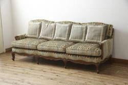 中古　イタリア高級家具　SELVA(セルバ)　本革　品のある佇まいが美しい1人掛けソファ(定価約43万円)(アームチェア、一人掛けソファ、椅子、イス)(R-053554)