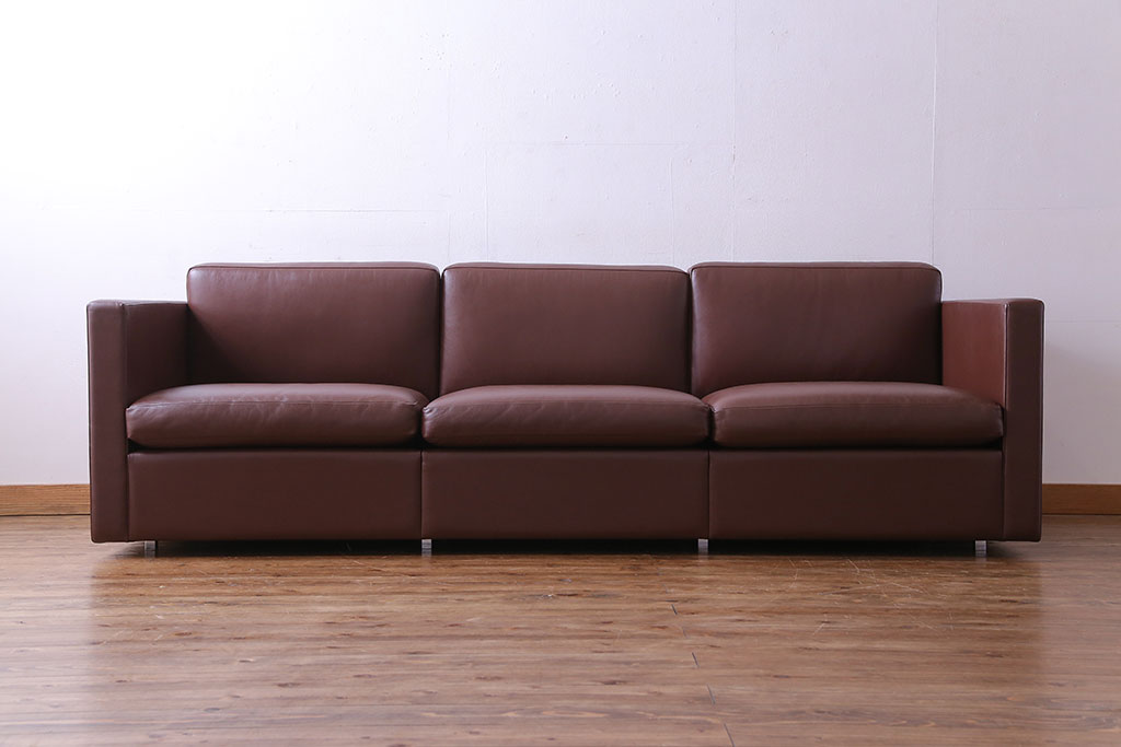 買取】中古 ノル/ノール(Knoll)社 本革3人掛けソファ(アーム 買取】中古 ノル/ノール(Knoll)社 本革3人掛けソファ(アーム