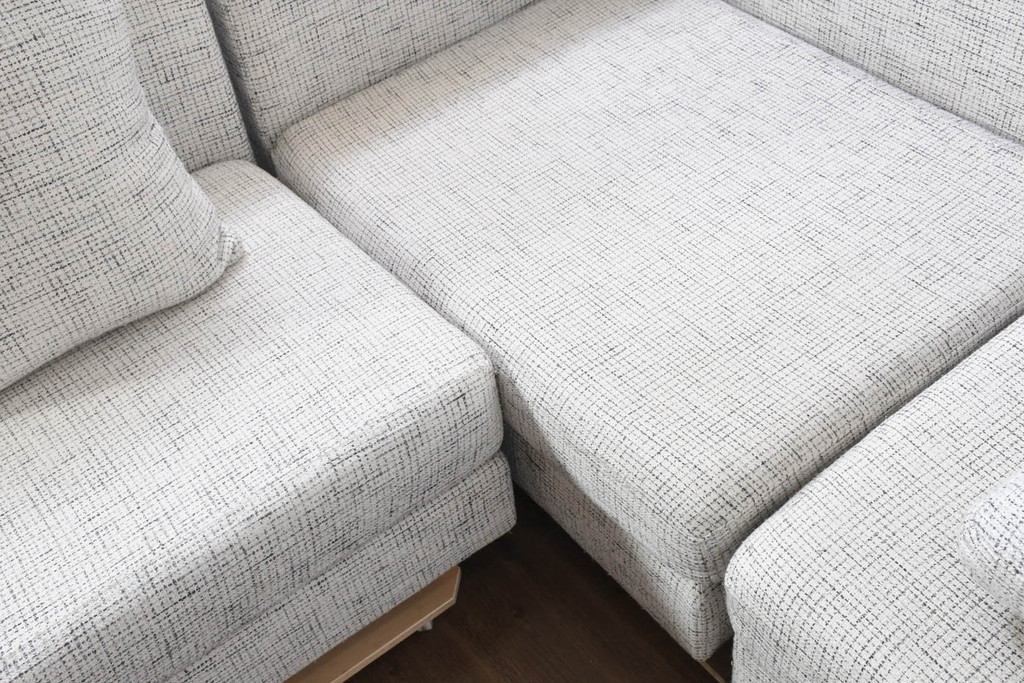 中古　美品!!　HUKLA(フクラ)　REGATO(レガト)　Combination Sofa　自由にアレンジが可能なコンビネーションソファ3点セット(3P、三人掛け、3人掛け、カウチソファ)(定価約70万円)(R-082458)
