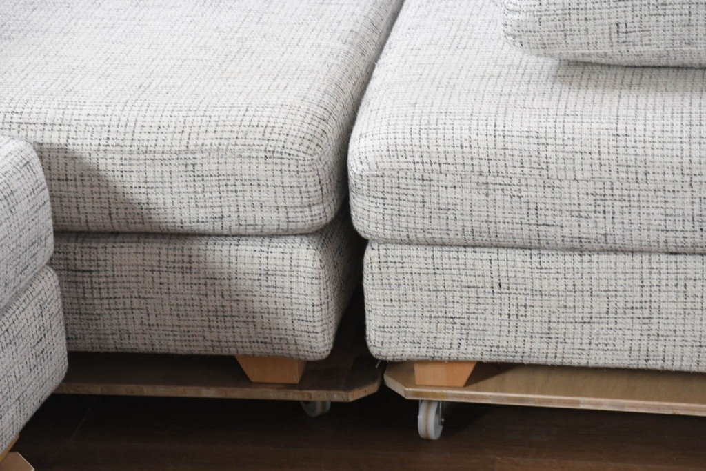 中古　美品!!　HUKLA(フクラ)　REGATO(レガト)　Combination Sofa　自由にアレンジが可能なコンビネーションソファ3点セット(3P、三人掛け、3人掛け、カウチソファ)(定価約70万円)(R-082458)