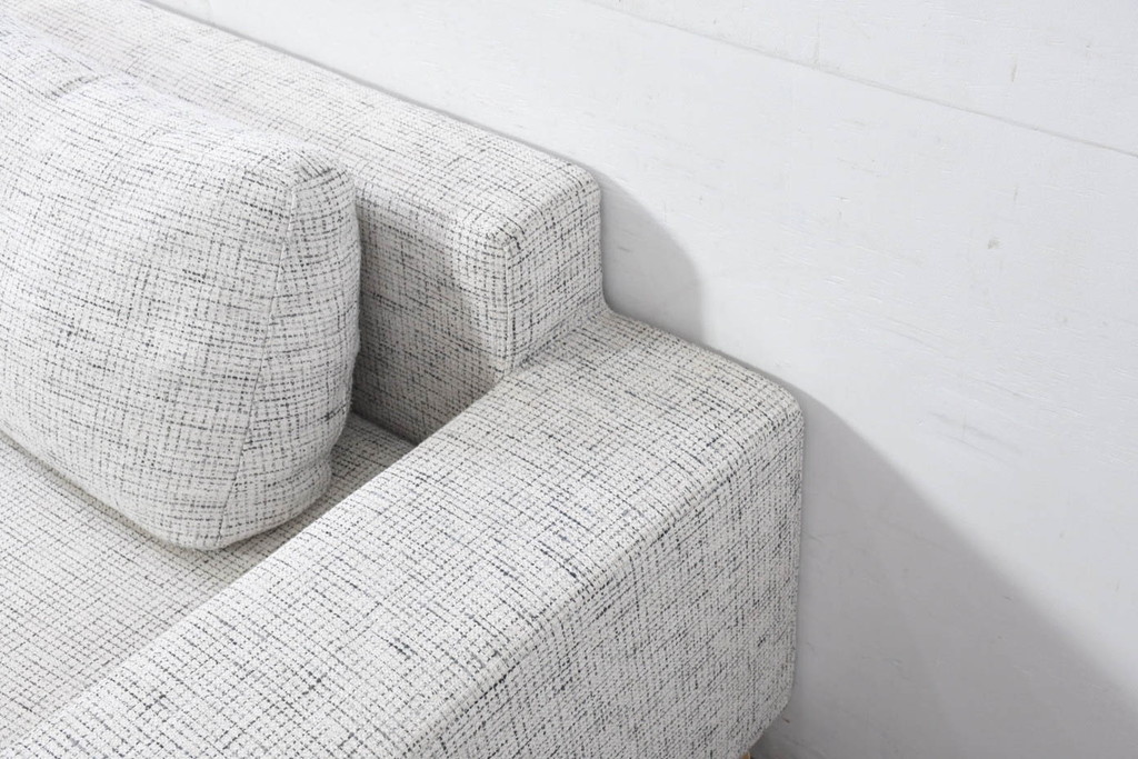 中古　美品!!　HUKLA(フクラ)　REGATO(レガト)　Combination Sofa　自由にアレンジが可能なコンビネーションソファ3点セット(3P、三人掛け、3人掛け、カウチソファ)(定価約70万円)(R-082458)