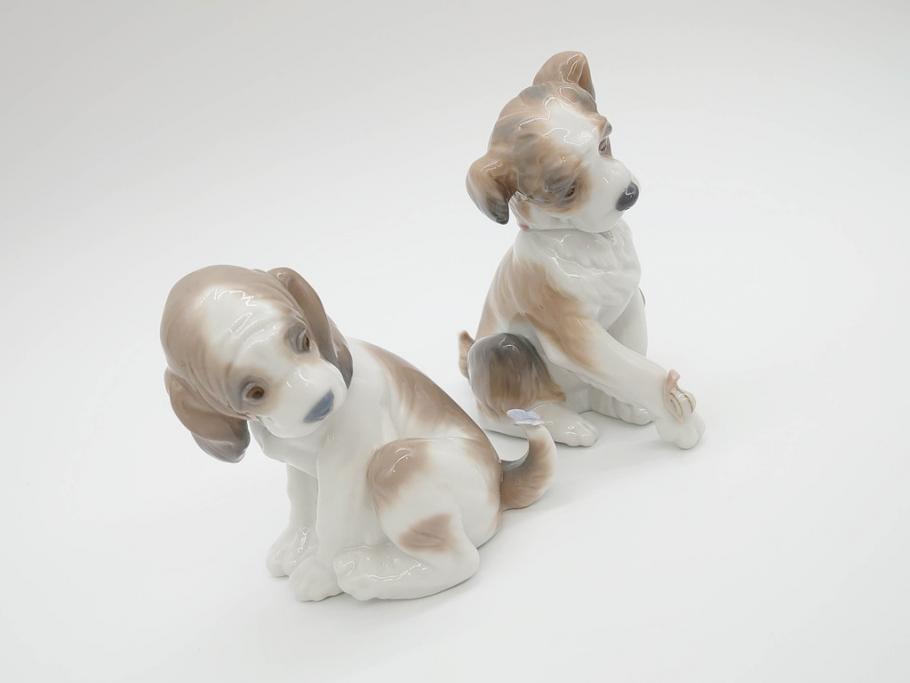 スペイン　リヤドロ　LLADRO　マイフレンド　ニューフレンド　表情豊かで可愛らしいフィギュリン2体(犬、蝶、カタツムリ、陶器人形、置物、オブジェ)(R-069868)