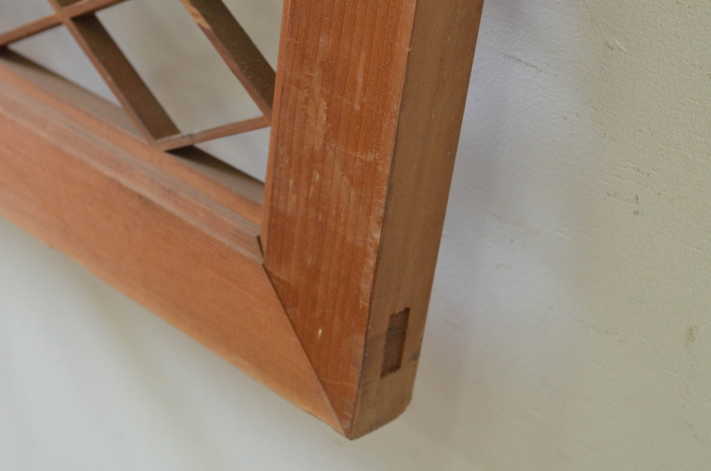 アンティーク建具　華やかなデザインが目を惹く組子欄間2枚セット(明り取り、明かり取り)(R-069571)