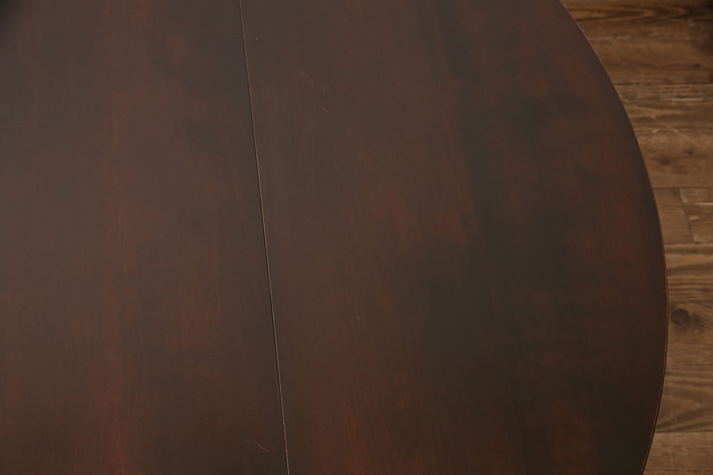 中古　松本民芸家具　B.R型　クラシカルな脚が目を引くバタフライテーブル(定価約42万円)(ゲートレッグテーブル、ダイニングテーブル)(R-049256)