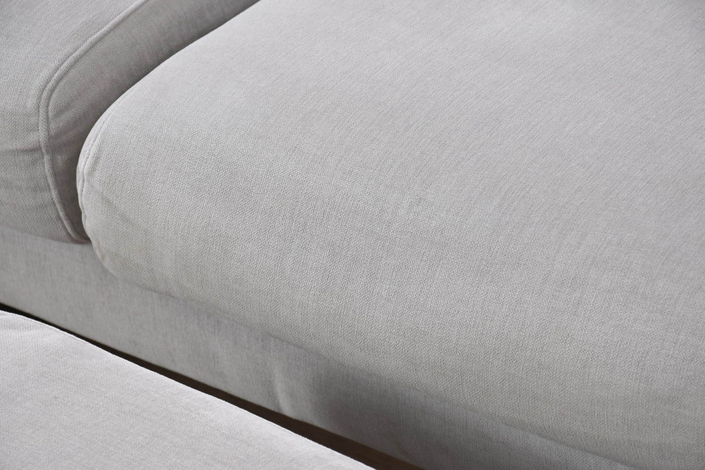 中古　美品　BoConcept(ボーコンセプト)　ゆったりとした座面のシンプルなオットマン付き3人掛けカウチソファ(トリプルソファ、フットスツール、3P、三人掛け)(R-082464)