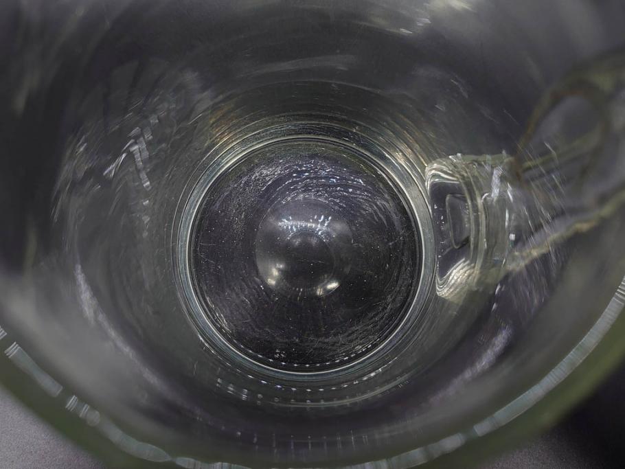 戦前　当時物　アサヒ生ビール　レトロなデザインがおしゃれなグラス4客&ピッチャーセット(ジョッキ、コップ、水差し、ジャグ、ウォーターポット、硝子、ガラス)(R-082933)