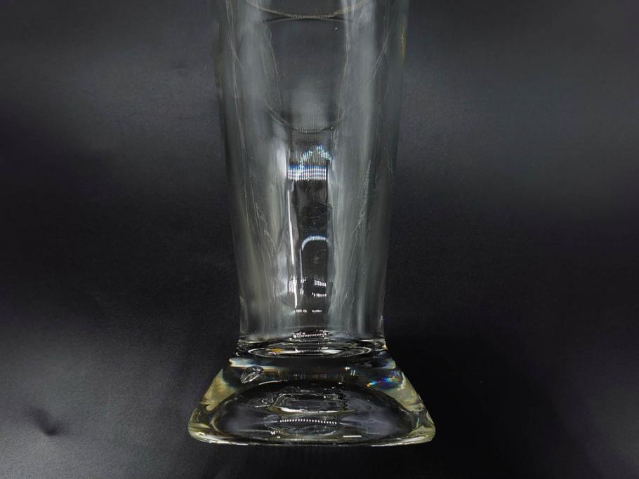 戦前　当時物　アサヒ生ビール　レトロなデザインがおしゃれなグラス4客&ピッチャーセット(ジョッキ、コップ、水差し、ジャグ、ウォーターポット、硝子、ガラス)(R-082933)