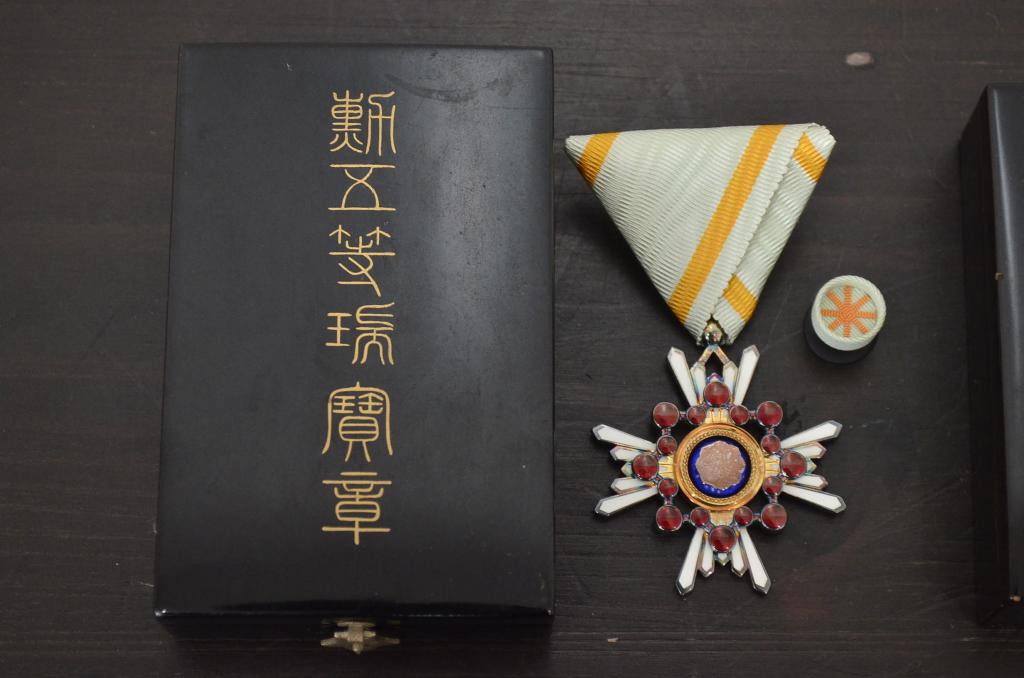 当時物 功七級金鵄勲章など6点(五等瑞宝章、速射砲徽章)(R