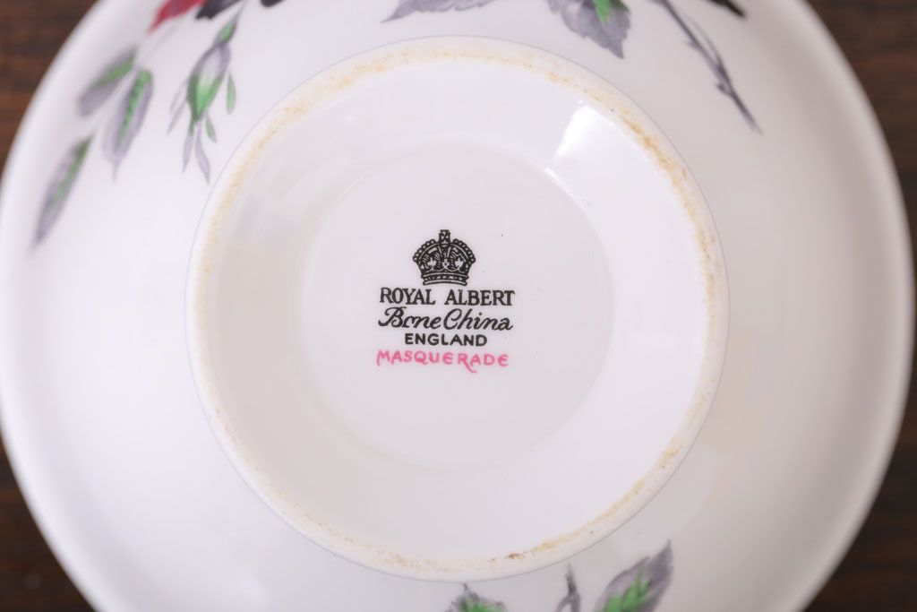 イギリス　Royal Albert(ロイヤルアルバート) MASQUERADE(マスカレード)シリーズ　シュガー・ミルク2点セット(洋食器)