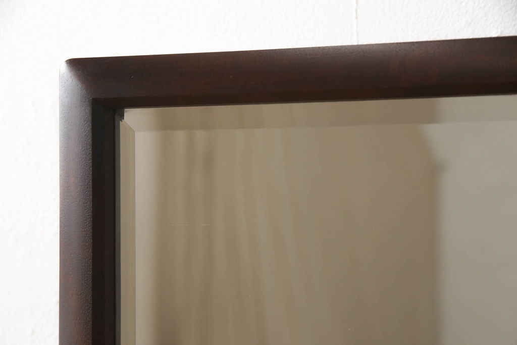 和製ビンテージ　北海道民芸家具　HM350　凛とした佇まいがシックな雰囲気を漂わせる大型ミラー(ヴィンテージ、鏡、姿見)(R-060862)