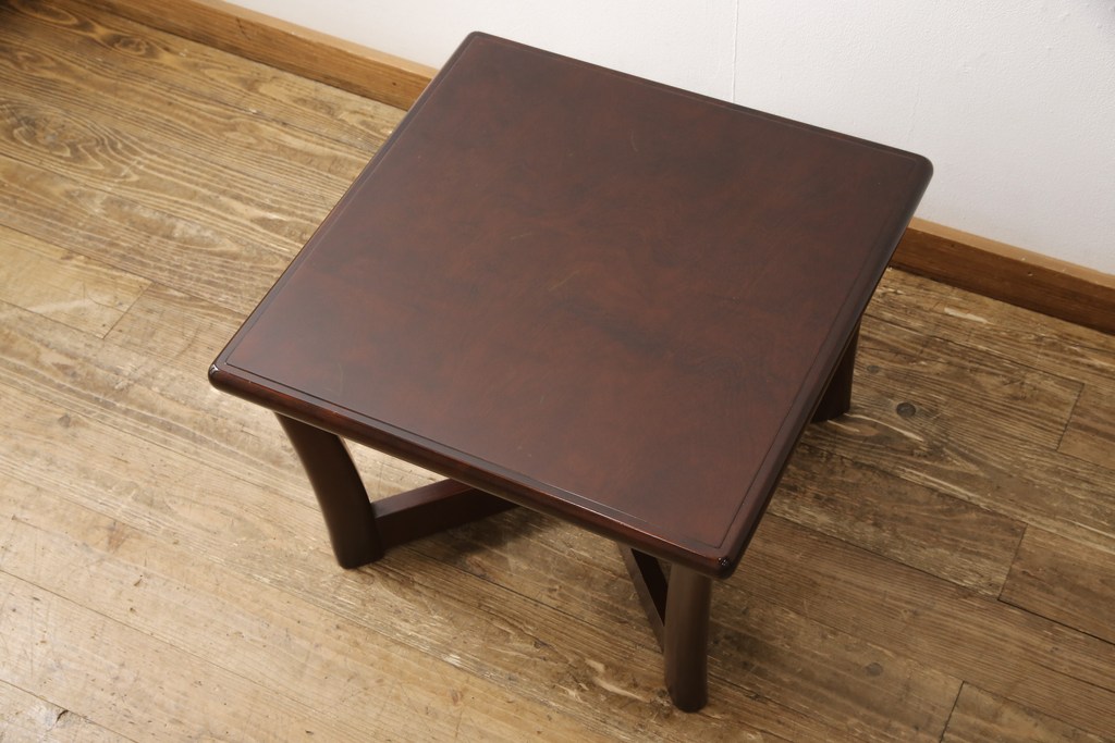 ビンテージ　モリシゲ(MORISHIGE/森繁)　桜材　シックな木肌で高級感ただようセンターテーブル(ローテーブル、リビングテーブル、ヴィンテージ)(R-056765)