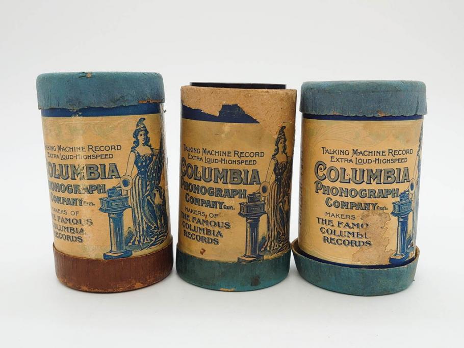EDISON　エジソン　COLUMBIA　コロムビア　蝋管15点セット(シリンダー、円筒レコード、RECORD、蓄音機用)(R-076723)