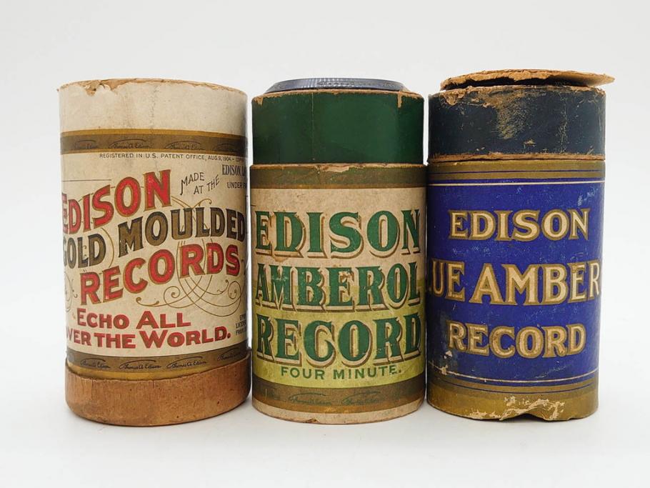 EDISON　エジソン　COLUMBIA　コロムビア　蝋管15点セット(シリンダー、円筒レコード、RECORD、蓄音機用)(R-076723)