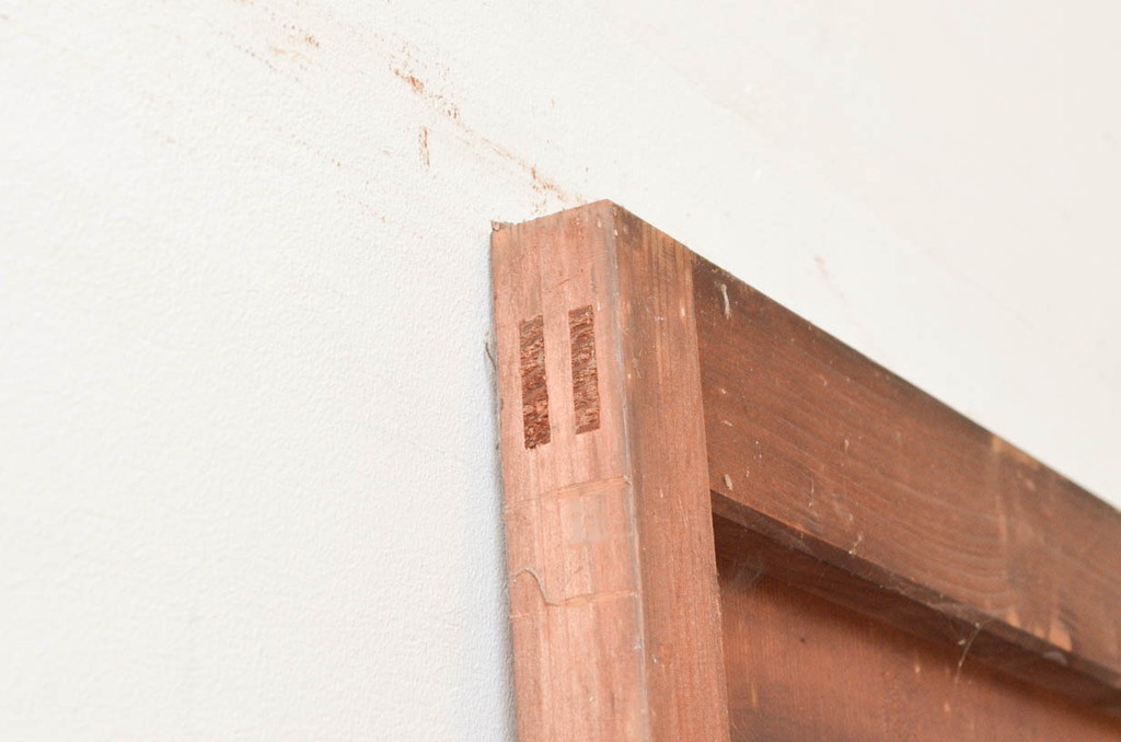 アンティーク建具　凝ったデザインが空間のアクセントになる扉1枚(ドア、ガラス戸、木製扉、ガラス扉)(R-076052)