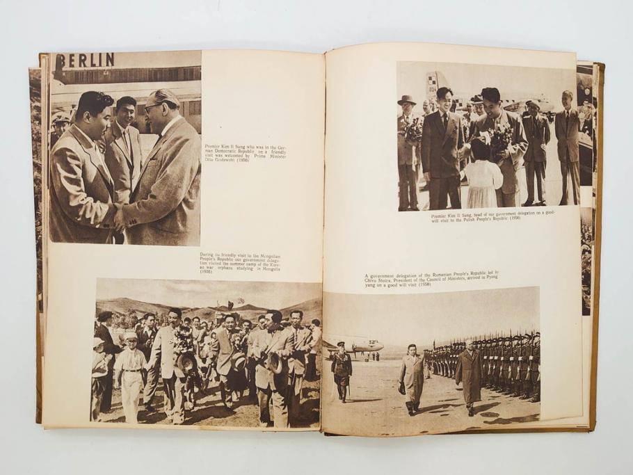 稀少　DEMOCRATIC PEOPLE'S REPUBLIC OF KOREA　1958　北朝鮮　歴史写真集(英字、英語、朝鮮民主主義人民共和国、写真帳、古本)(R-076724)
