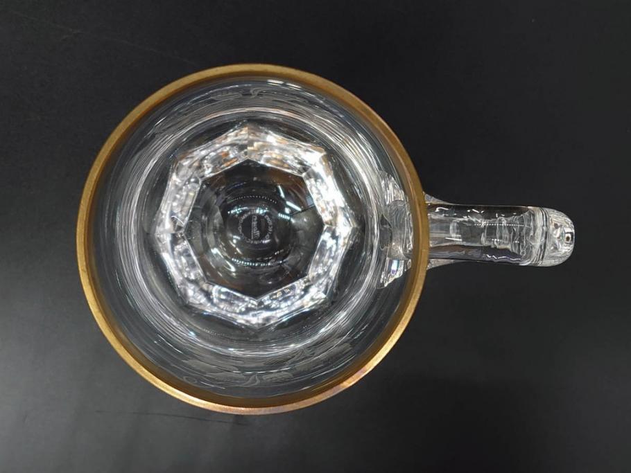 1985年　チェコ　Moser　モーゼル　キリンビアマグコレクション　コレクターズグラス　金彩　ビアジョッキ(KIRIN COLLECTORS GLASS、グラヴィール、ガラス)(R-076725)