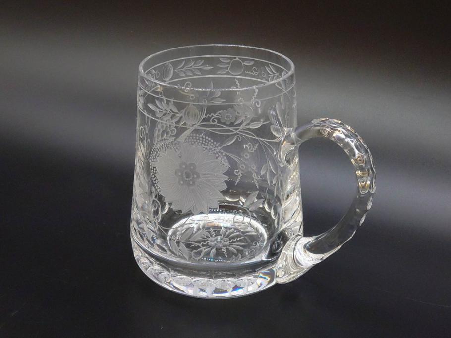 ドイツ　Meissen　マイセンクリスタル　マイセンフラワー　1982年　特別頒布　キリンビアマグコレクション　コレクターズグラス(KIRIN COLLECTORS GLASS、MEISSENER BLEIKRISTALL、ガラス)(R-076726)