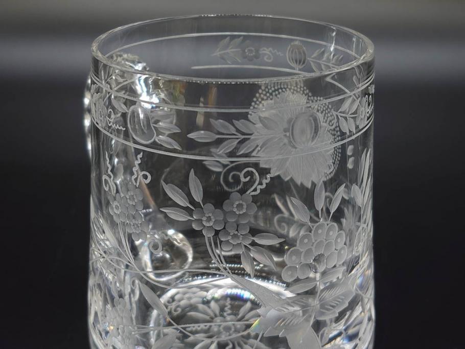 ドイツ　Meissen　マイセンクリスタル　マイセンフラワー　1982年　特別頒布　キリンビアマグコレクション　コレクターズグラス(KIRIN COLLECTORS GLASS、MEISSENER BLEIKRISTALL、ガラス)(R-076726)