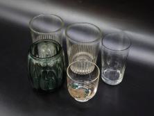 江戸期　古伊万里　染付　渦福　約17cm　5.6寸　繊細に描かれた松竹梅図が素敵な中皿3枚セット(和皿、和食器、五寸六分)(R-083062)