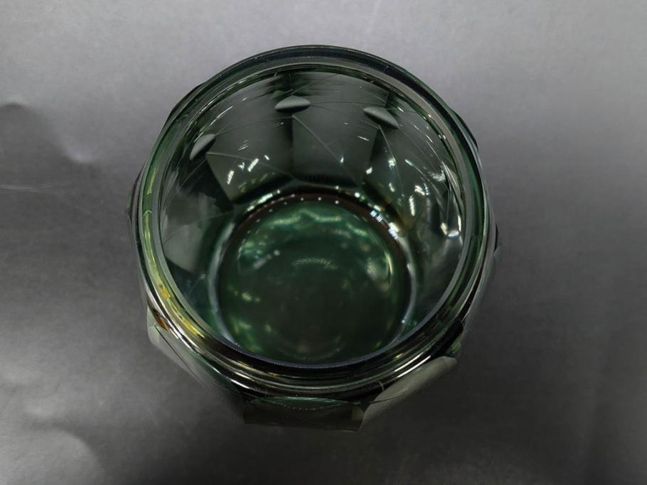 戦前　当時物　ガラス　切子　エナメル　グラス　どこか懐かしさを感じるコップなど5点セット(花、小物入れ、硝子、和ガラス)(R-082934)
