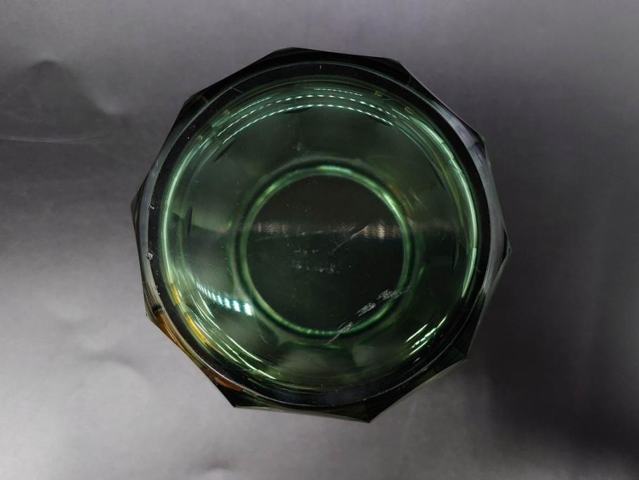 戦前　当時物　ガラス　切子　エナメル　グラス　どこか懐かしさを感じるコップなど5点セット(花、小物入れ、硝子、和ガラス)(R-082934)