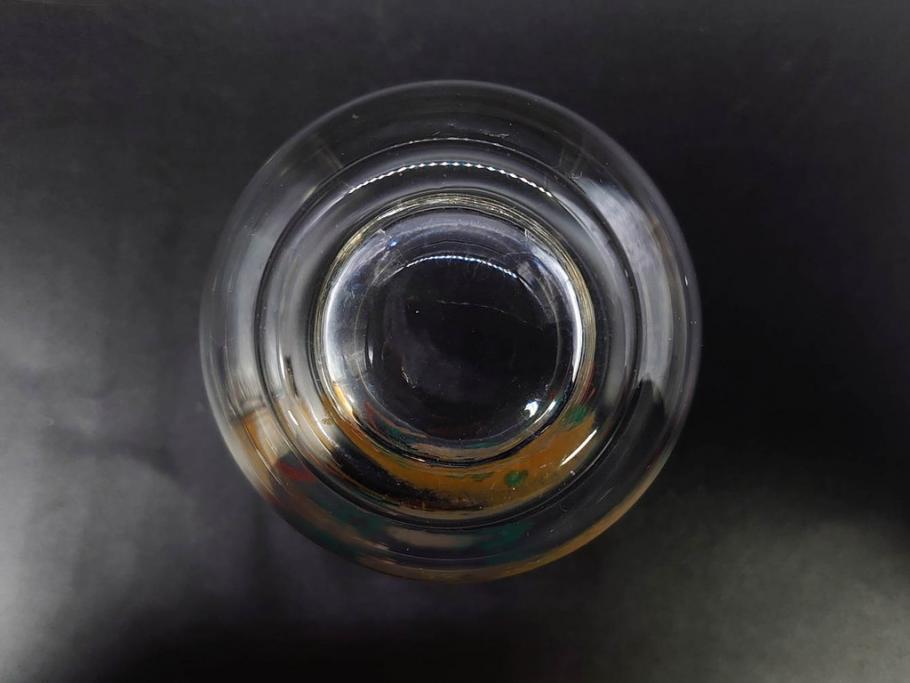 戦前　当時物　ガラス　切子　エナメル　グラス　どこか懐かしさを感じるコップなど5点セット(花、小物入れ、硝子、和ガラス)(R-082934)